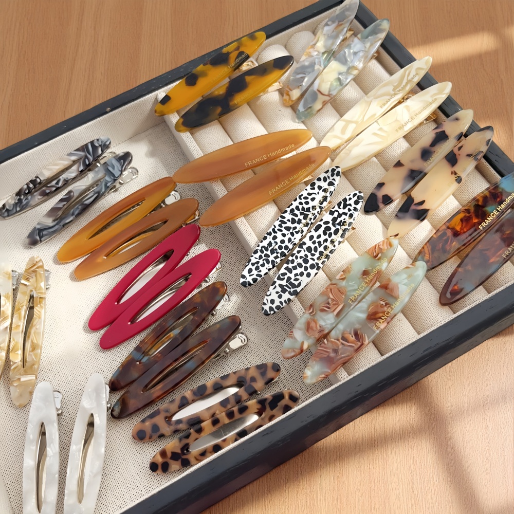Bobby Pin Bulk - 2 pçs/set elegante acetato oval grampos