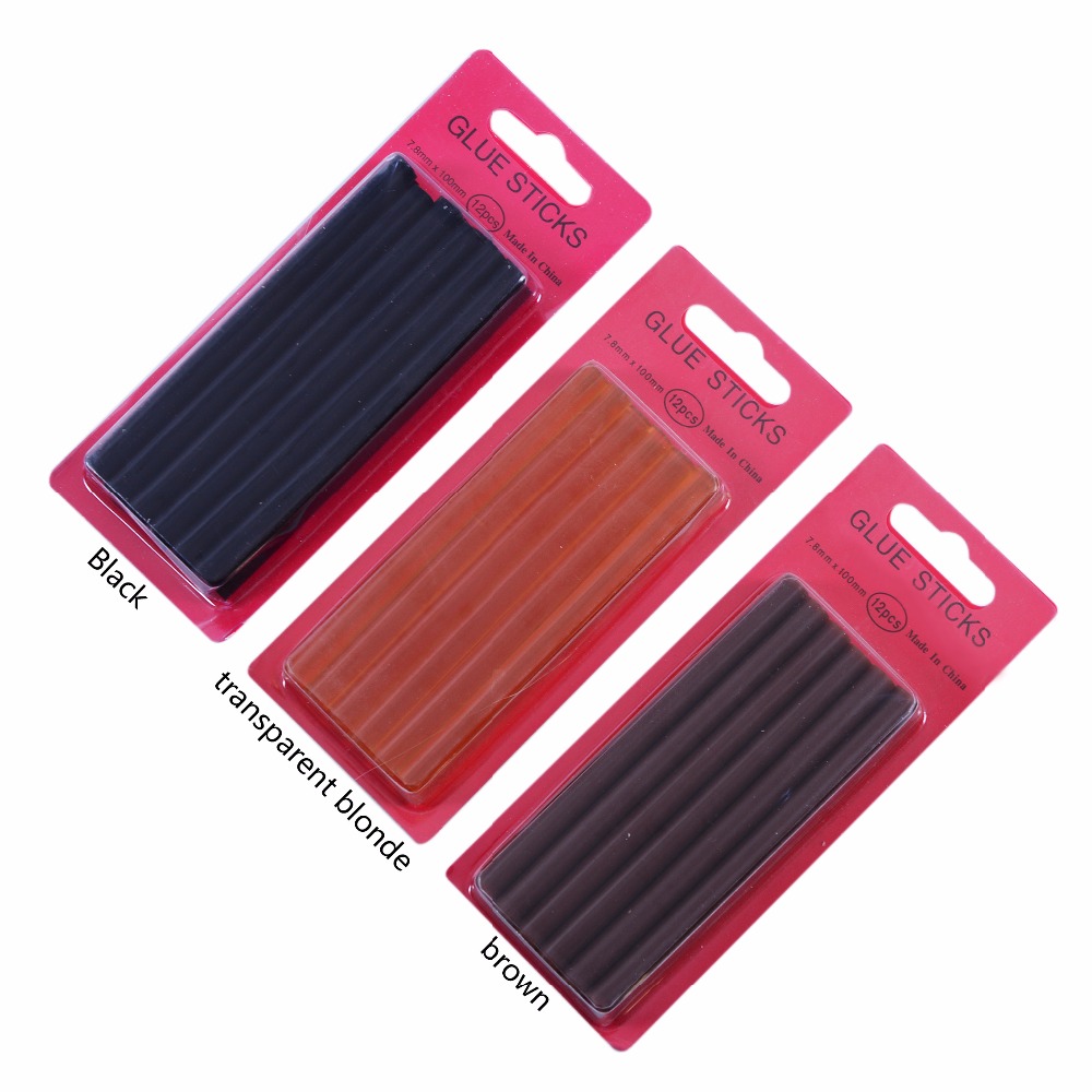 Glue Gun Hair - 12 pçs/lote 0.7*10 cm bastões de
