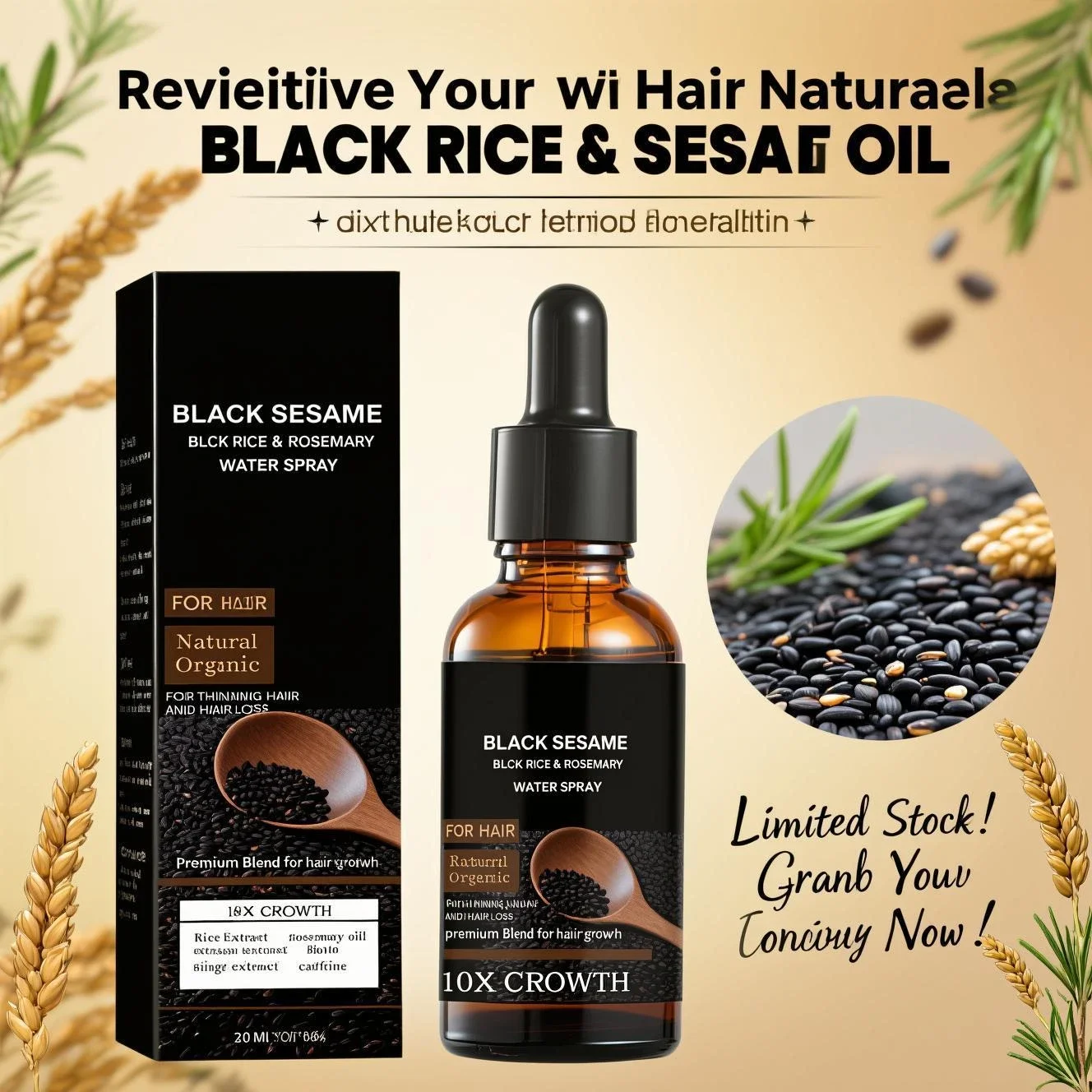 Caffeine Hair Serum - Sérum de Crescimento Capilar de Gergelim
