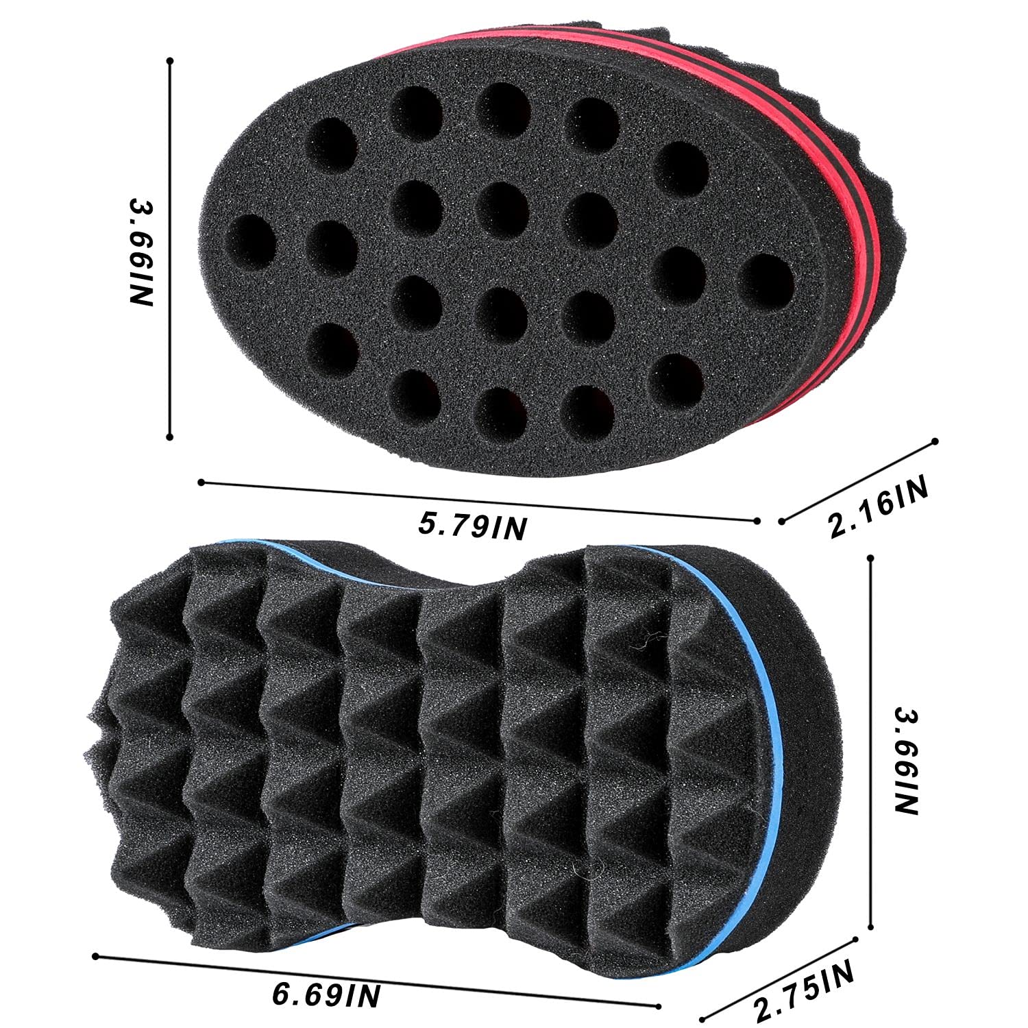 1 pçs oval dupla face torção m - Twist Sponge Coil avaliação e preço