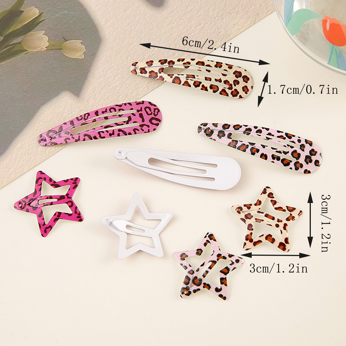 Simples leopardo impressão gra - Bobby Pin Bulk avaliação e preço